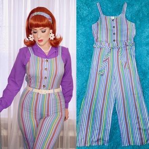 Adorable Colorful Striped Jumpsuit 💖